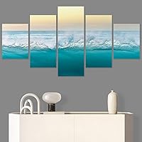 SIGNWIN 5 Panel Canvas Wall Art Modern Art Landscape Multicolor Photography Relax/Calm Rocky Romantics for Home Decorations Ready to Hang - 60