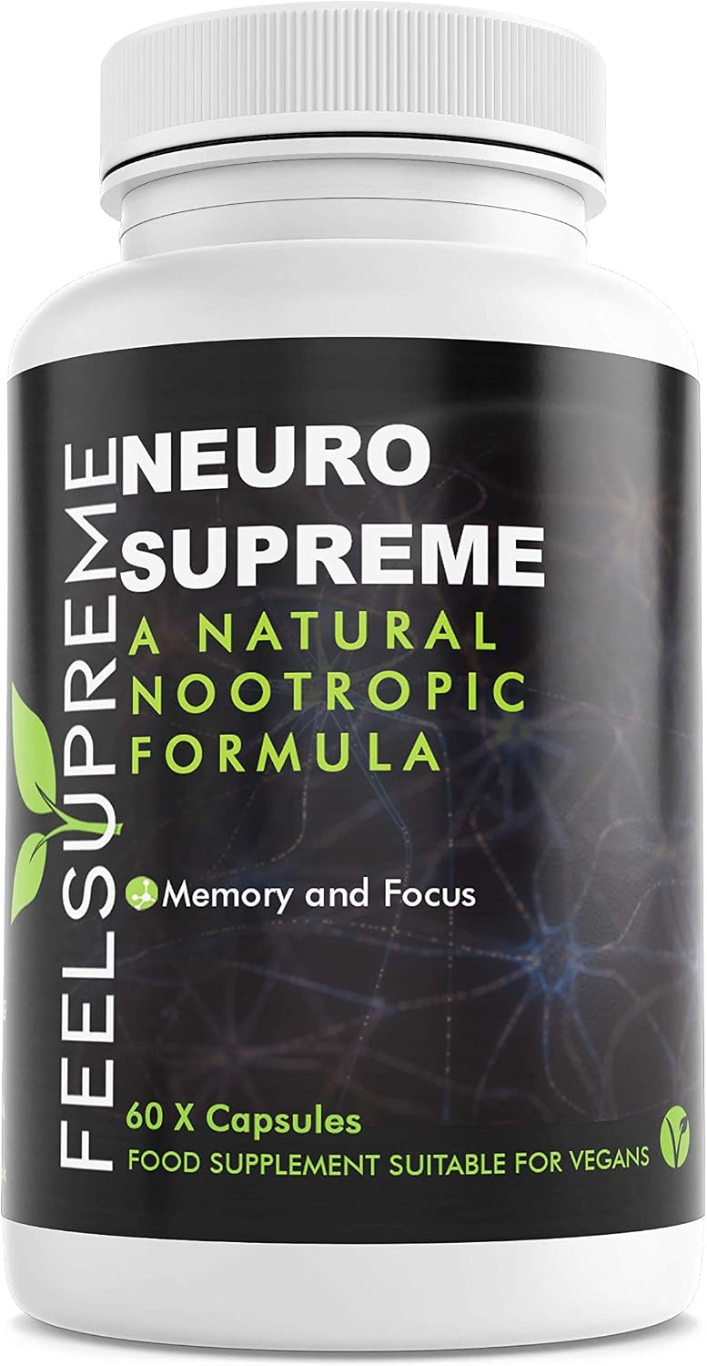 Feel Supreme, Neuro Supreme, Nootropics Brain Supplements with Ashwagandha, Focus Supplement