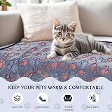 BVAGSS 6 Pack Small Dog Blanket Paw Print Fleece 104x76 cm Blue view 6
