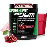 JYM Supplement Science Pre JYM Black Cherry Pre Workout Powder for Men & Women, BCAAs, Nootropics, Creatine HCI, Citrulline, Beta-Alanine, Betaine, Taurine, Huperzine, 30 Servings