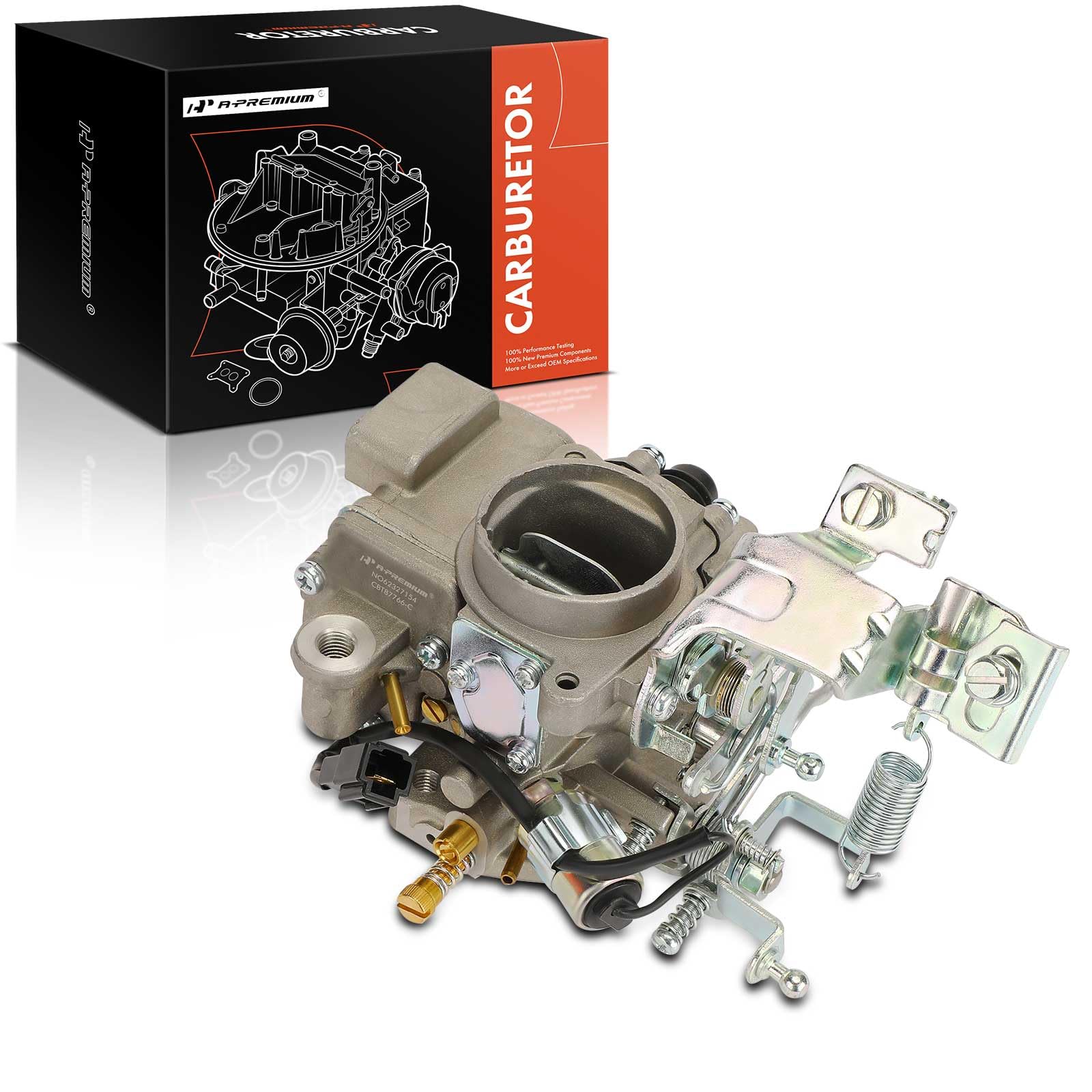 View 1 of A-Premium 1 Barrel Carburetor Compatible with Daihatsu Hijet S80 S81 S82 S83 EB EF HB HD Citivan & Suzuki 370Q S-75/S-88, Replace# 2110087766, 2110087B65, Mechanical Choke