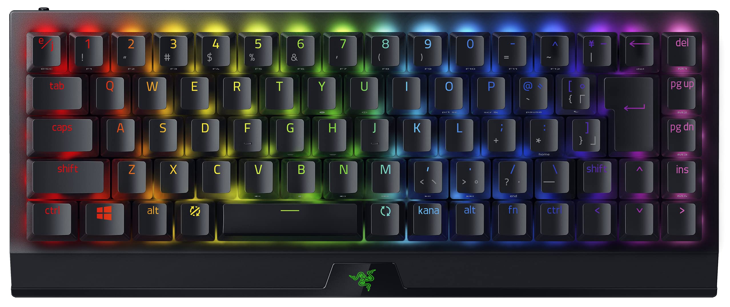 Razer ゲーミングキーボード ワイヤレス 無線 メカニカルキーボード BlackWidow V3 Mini HyperSpeed JP Green S
