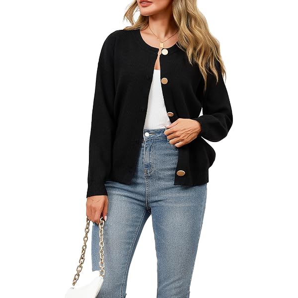 Elegant Floral Pearl Cardigan For Women – 3D Embellished Knit Sweater Coat With Round Neck & Long Sleeves - View #6