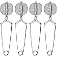 Tea Strainers for Loose Tea, 4 Pack Tea Infuser with Handle Fine Mesh Tea Ball Filter Tea Diffusers Steeper for Loose Leaf Tea, Spices, Seasonings