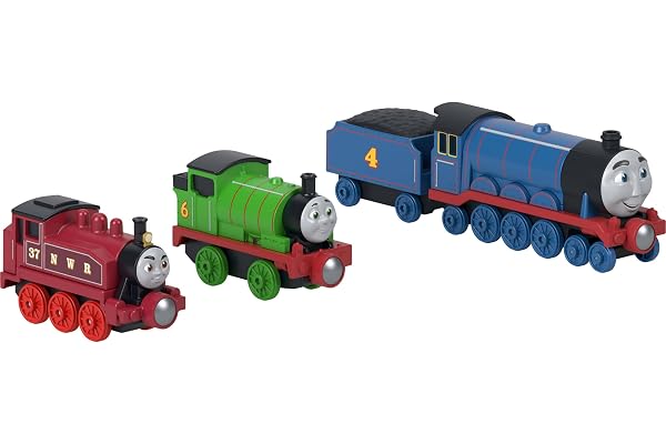 ​Thomas & Friends Thomas, Diesel & James Engine 3-Pack by Fisher-Price | Multipack of 3 Push-Around Engines for Preschoolers 