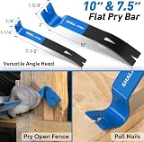 Shall 4-Piece Pry Bar Set 12in Cats Paw Nail Puller 10in 7.5in Pry Bars End view 2