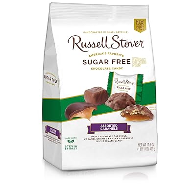 កាបូបម៉ាក Russell Stover ដោយឥតគិតថ្លៃការ៉ាមែលលាយហ្គូសេតកាបូប ១៧.៦ អោន