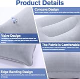 VEGCOO 5 Pack Inflatable Travel Pillows 22x34cm Flocked PVC Lightweight view 3