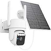 3-Link Solar Camera Outdoor Wireless, Wi-Fi Security Cameras for Home, 360° View, Two-Way Talk, Auto Tracking, Light Alarm, Color Night Vision