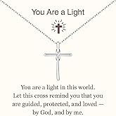 COAI Infinity Cross Necklace for Women, Cross Pendant 14K Gold Plated / 925 Sterling Silver Confirmation Necklace for Women