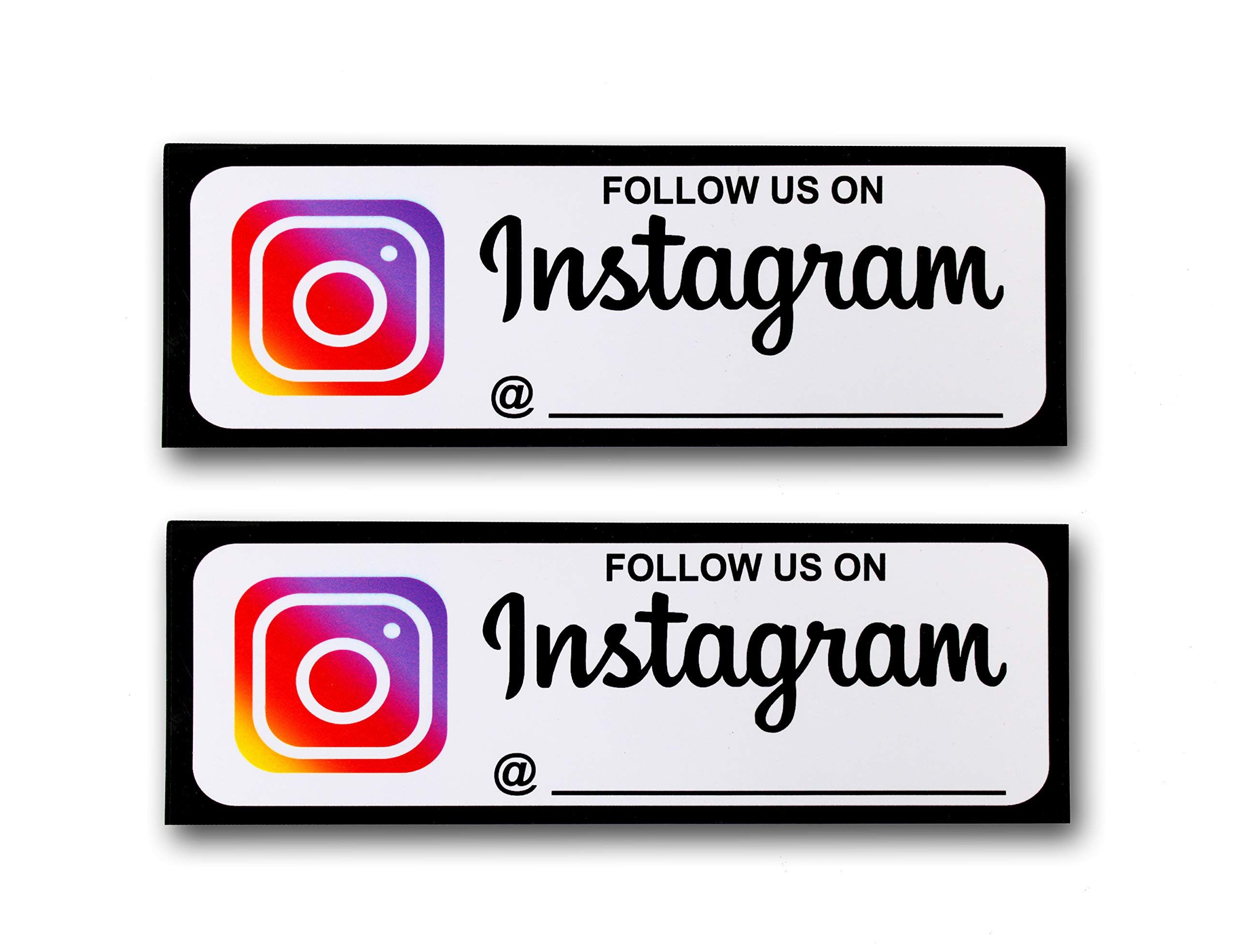 eSplanade Follow US ON Instagram Sign Sticker Decal - Easy to Mount Weather Resistant Long Lasting Ink Size (9" x 3")