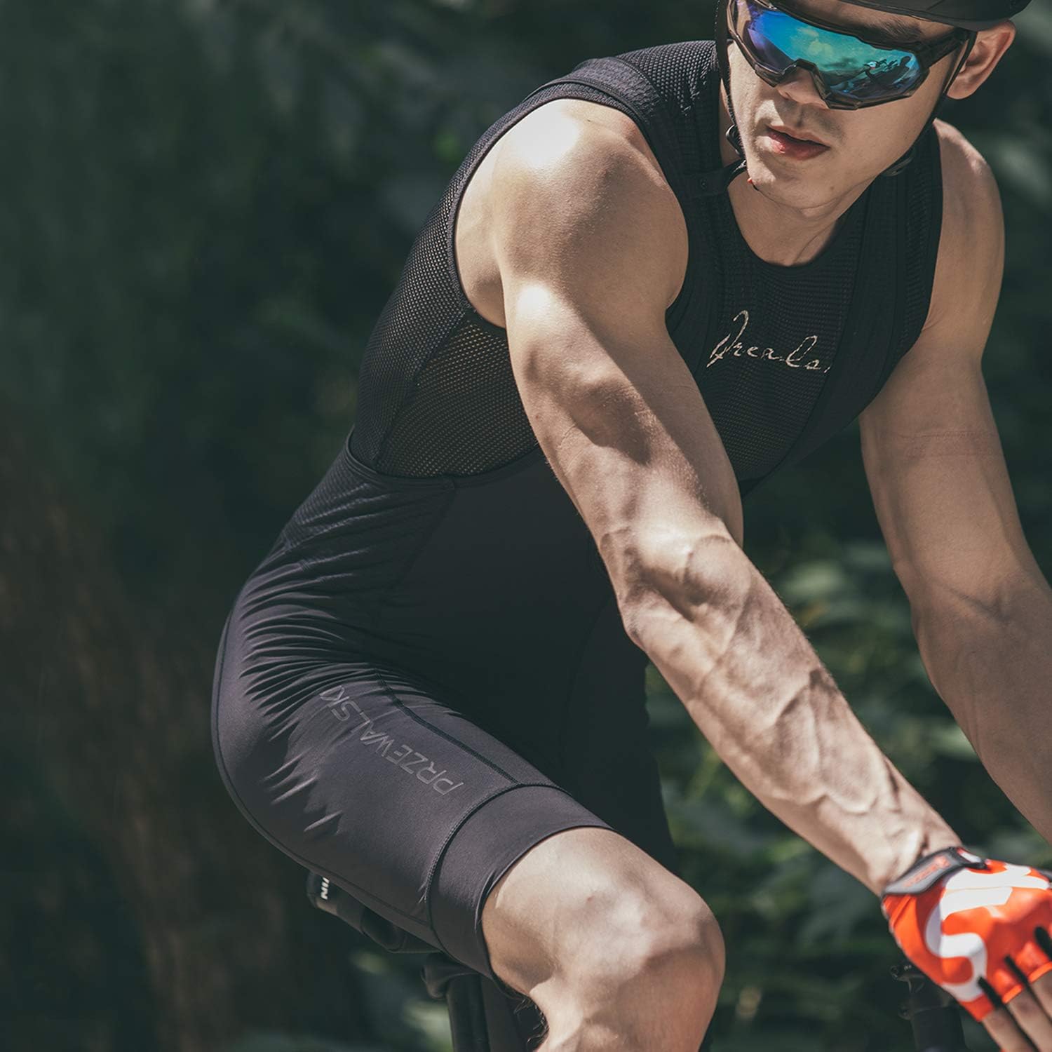 Przewalski Men's Cycling Bib Shorts, 4D Padded Compression Bike Tights Breathable Bicycle Pants UPF 50+, Classic Series: Clothing