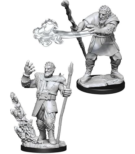 D&D Nolzur's Miniatures: Firbolg Ranger Male - Unpainted Primed DND RPG Figure - View #5