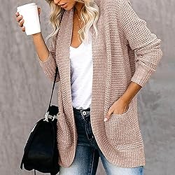 ADJHDFH Womens Cardigan Sweaters Blue Sweater Dress