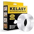Kelasy Nano Double Sided Tape Heavy Duty,Extra Strong Sticky Double Sided Mounting Tape,1.2" x 120",Clear Adhesive Poster Wall Tape for Decoration
