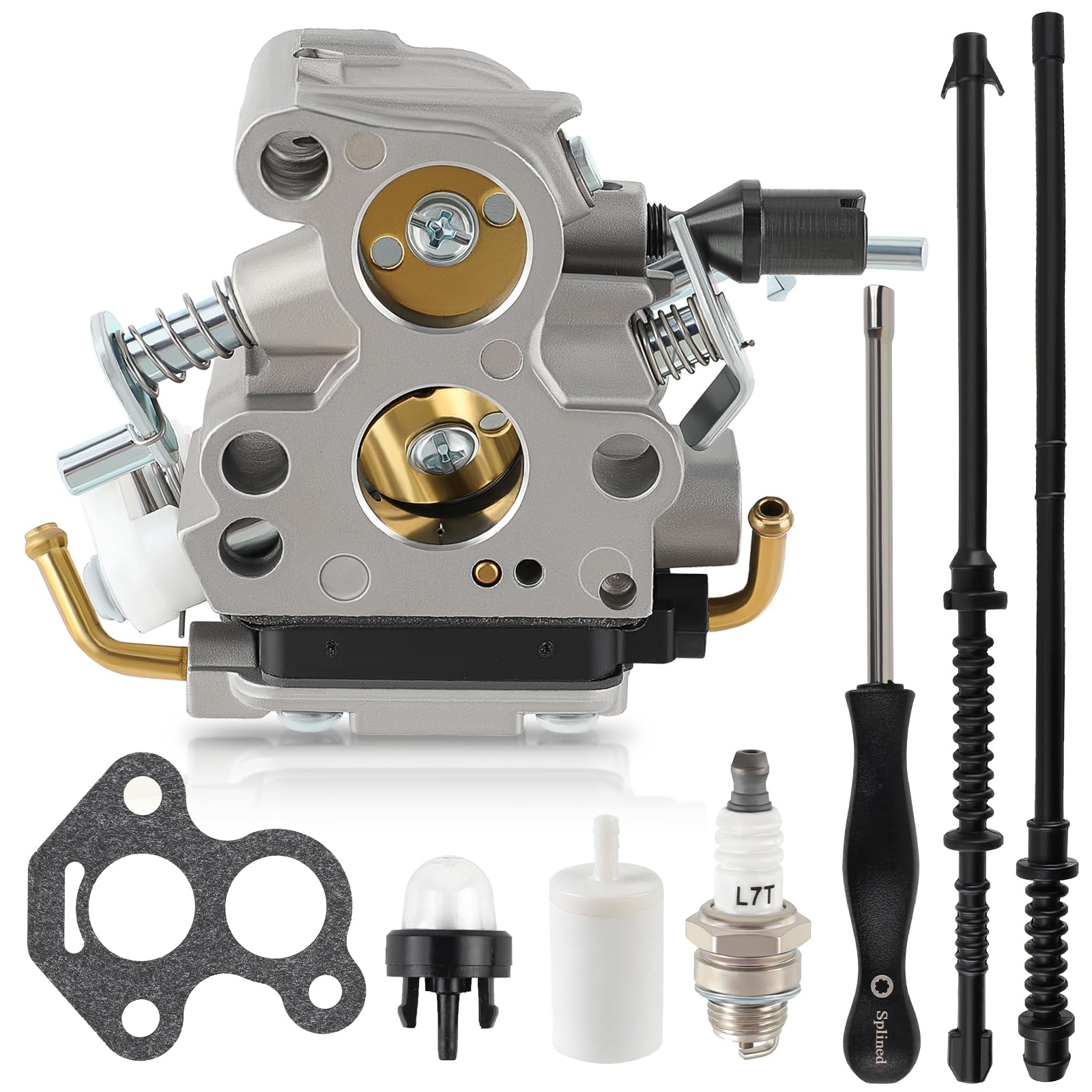 Photo 1 of **MISSING PARTS/ONLY THE CARB**Carbbia Carburetor 506450501 with Tune up Kit for Husqvarna 135 135E 140 140E 435 440 435E 440 440E chainsaw for Jonsared CS410 CS2240 CS2240S for Craftsman 358381800 for Zama C1T-EL41 Carb