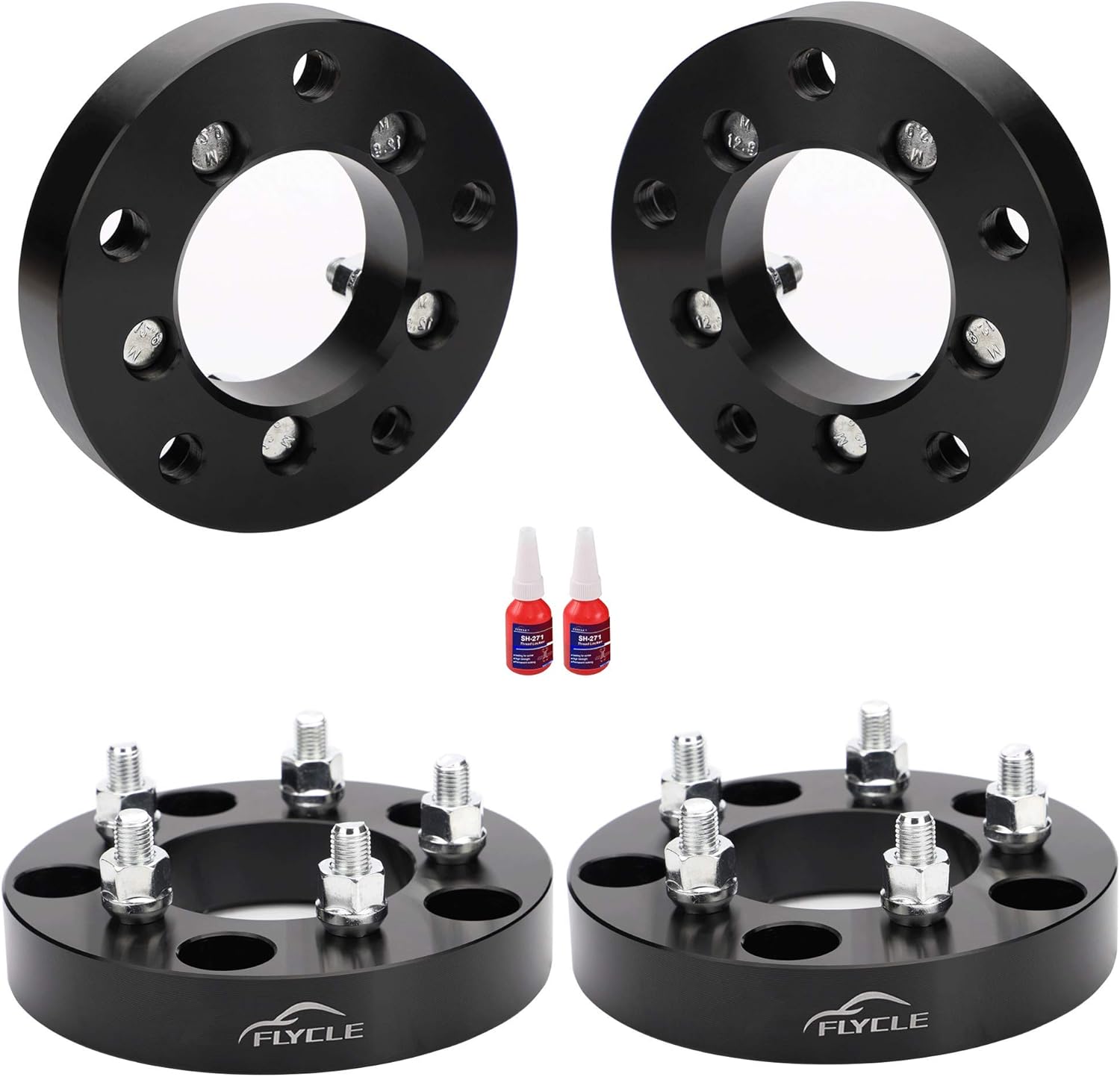 Flycle 4pcs 1.25 inch Wheel Adapters Spacers 5x5.5 to 5x4.5