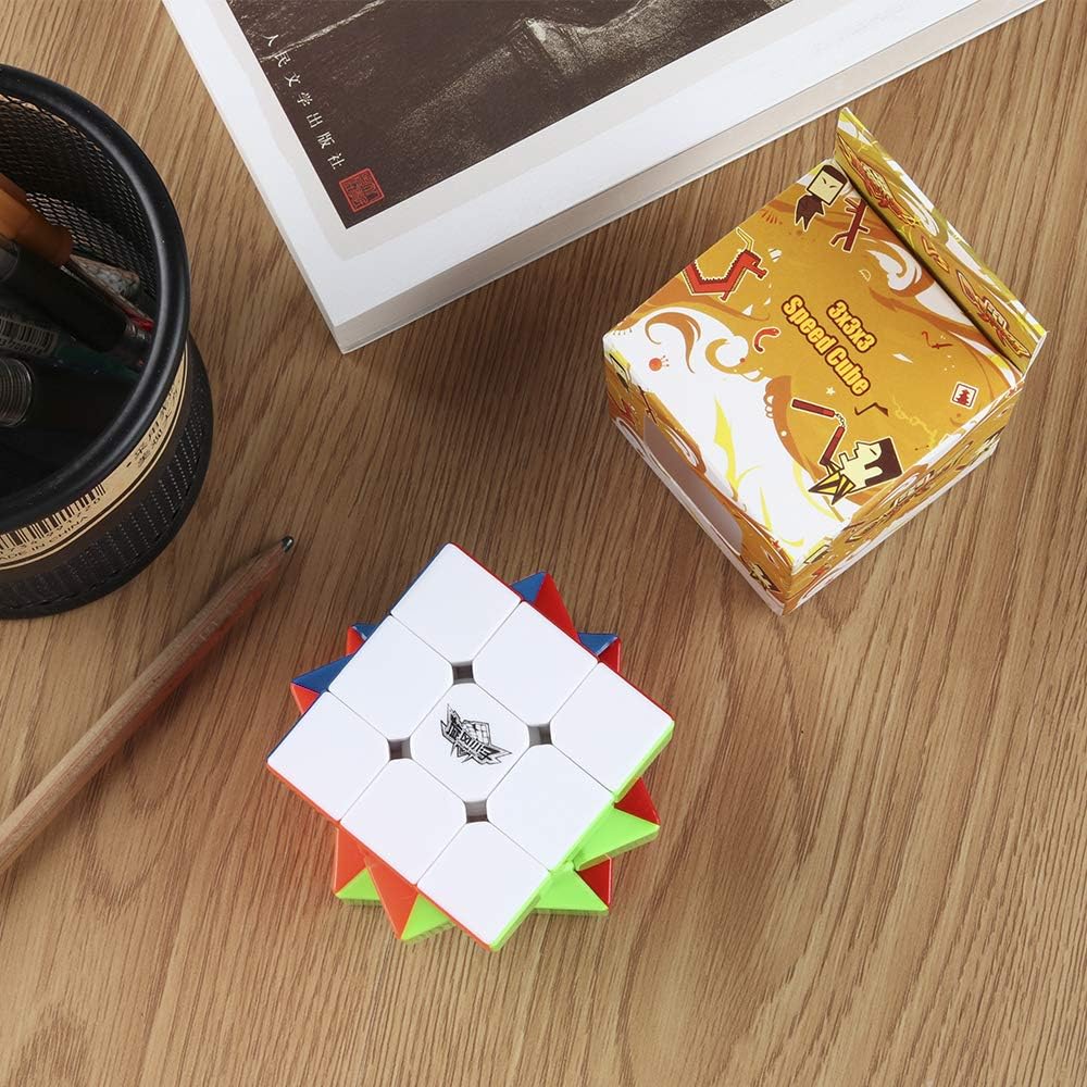 D-FantiX Cyclone Boys 3x3 Speed Cube Stickerless Magic Cube 3x3x3 Puzzles Toys (56mm): Toys & Games