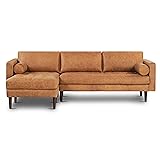 Poly & Bark Napa Leather Couch - Left Facing