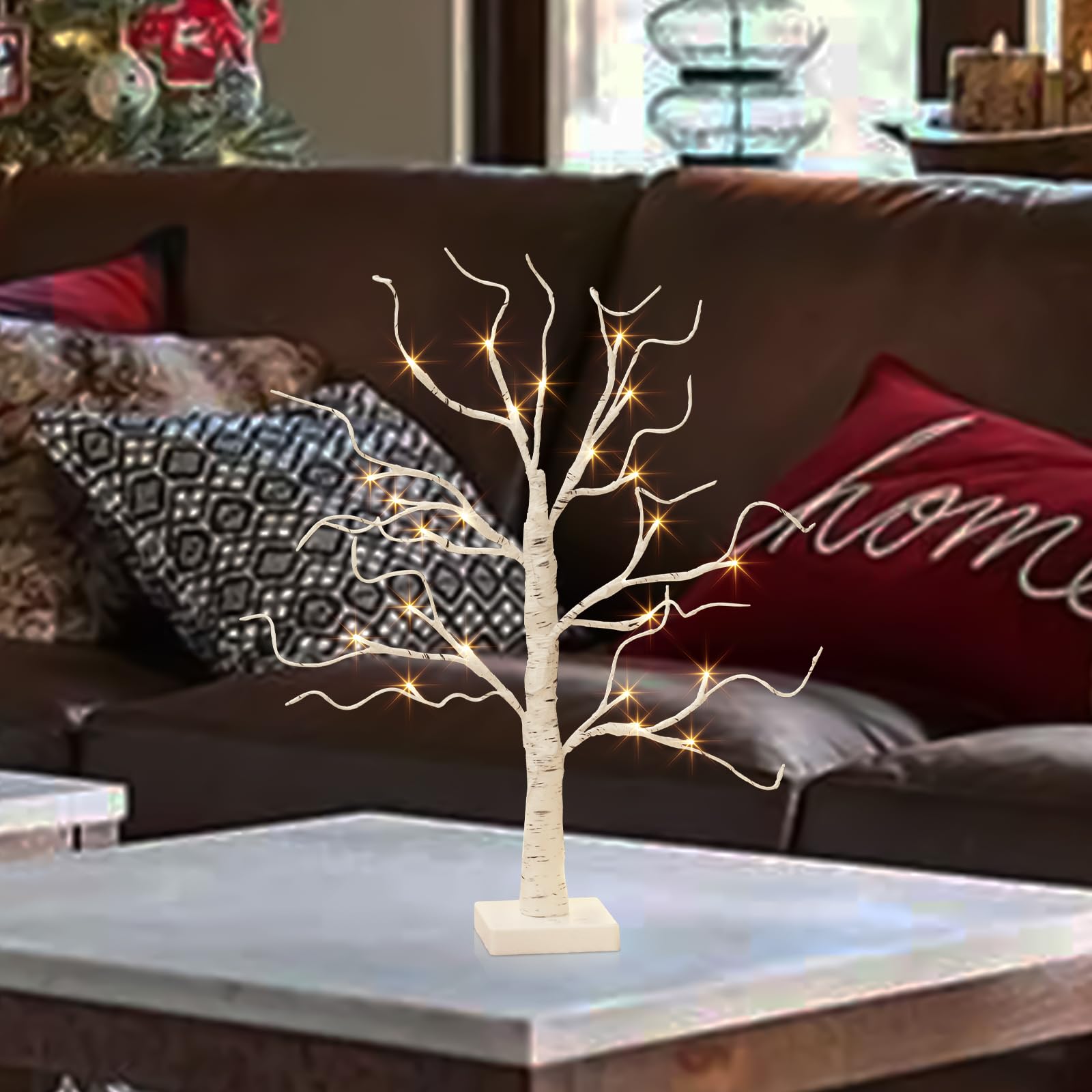 Mua EAMBRITE Lighted Birch Tree, Christmas Tree Decorations Battery ...