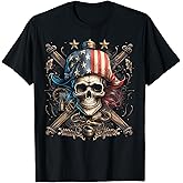Pirate 4th of July American Flag USA America Funny T-Shirt