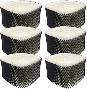 Fre.Filtor 6-Pack Replacement Humidifier Filters Compatible with Holmes HWF62,HWF62CS,Filter A,and Sumbeam Cool Mist Humidifiers