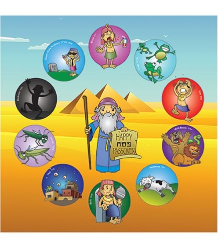 Passover Ten Plagues Kit - Seder Table Educational Set With 10 Plagues Of Egypt Items