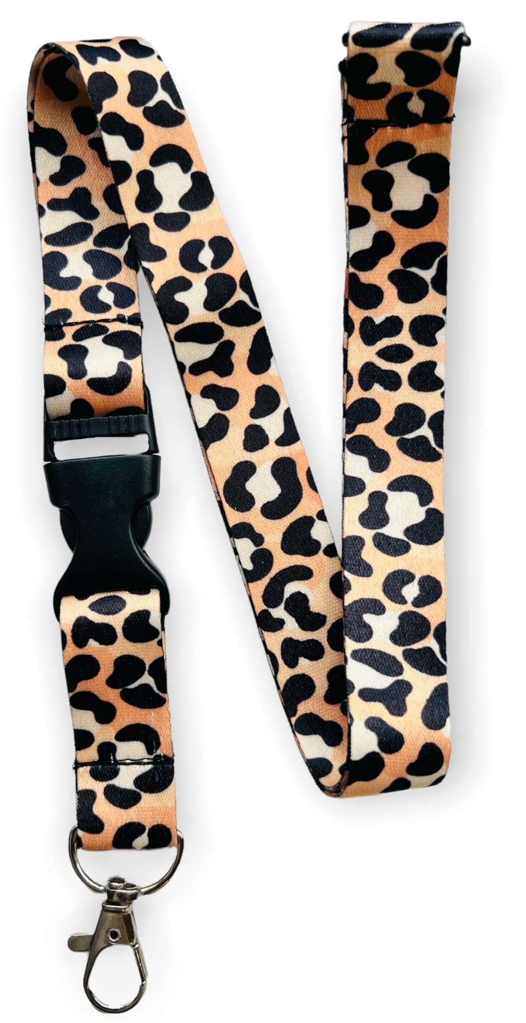 PAC Supplies Global Leopard Print Lanyard With Detachable Buckle Clip & Safety Break