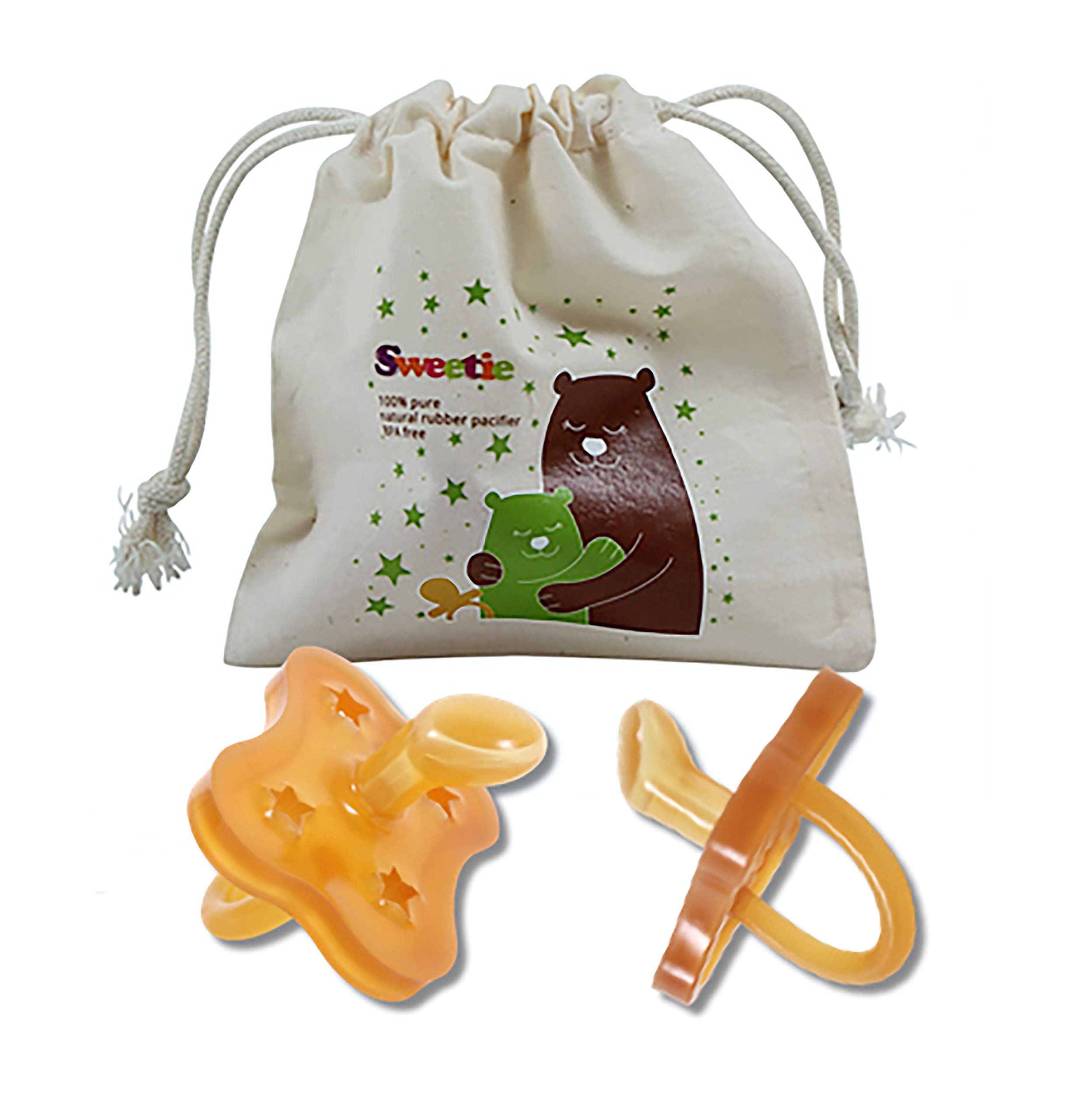SWEETIE Rubber Star Shape Orthodontic Pacifier Rubber 1 Count (6-12 Medium)