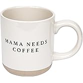 Sweet Water Decor Mama Needs Coffee Stoneware Coffee Mugs - 14Oz Cute Coffee Mugs for Hot & Cold Drinks - Dishwasher & Microwave Safe - Mothers Day Gift - Ideal Tea & Espresso Mugs