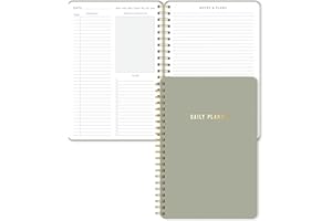 Sweetzer & Orange Daily Planner Notebook – Undated Two-Page Daily Layout with Hourly Schedule, To-Do List, Priorities, and No