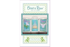 Janine Babich Christ is Risen Table Top Display, Modern, Machine-Embroidery Display, 16" x 11" x 0.254"