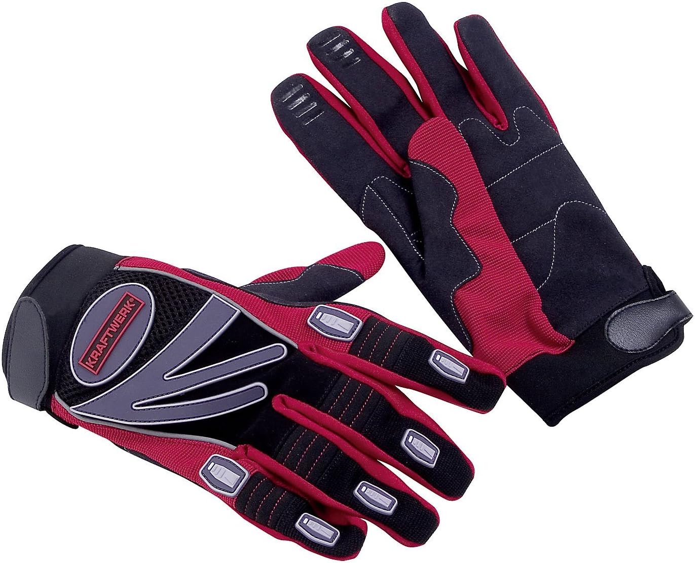 Kraftwerk 7901 X L - Gloves Mecanico, Size XL, Black, Grey, Red