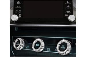 Ramecar Climate Control Switch Knob Touch Screen Button Bling for Honda Accord Sedan Inspire Touring Sport EX EX-L LX 10th 2018-2022(5pcs)