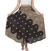 Banjamath® Women's Long Bohemian Style Gypsy Boho Hippie Skirt