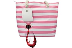 Sneaky Booze Wine Purse Tote Bag Cooler With Hidden Spout Alcohol Dispenser Insulated Flask Holds 2 Bottles Easy Pouring Durable Stylish Portable Carrier Design For Traveling Picnics Parties Beach