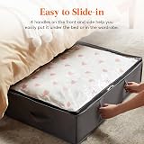 Lifewit 3 Pack 40L Under Bed Storage Bins with Lid Grey view 3