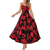 BTFBM Women Summer Floral Maxi Dresses Elegant Spaghetti Strap Dress Printed Party Dress Beach Long Dresses