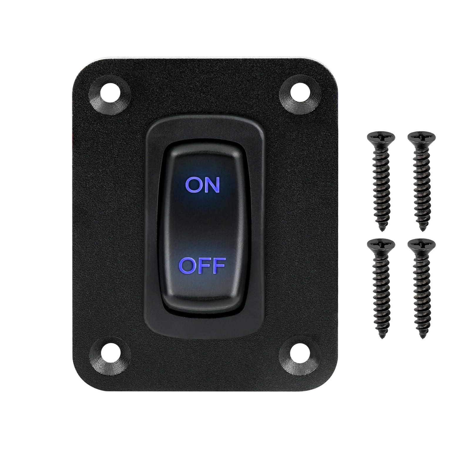 Photo 1 of ULITECO Rocker Switch Panel, 1 Gang Toggle Switch Panel 12V, Wateroproof 5Pins Boat On-Off Switch, Automotive Replacement Toggle Switches, Marine Light Switch for Marine Boats ATVs Trailers 1PCS