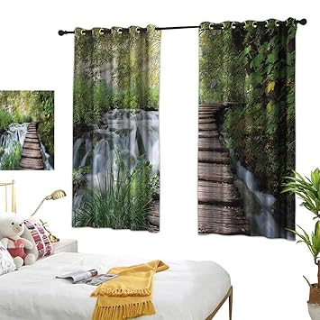 Amazon Com Renteriadecor Jungle Window Curtain For Living Room