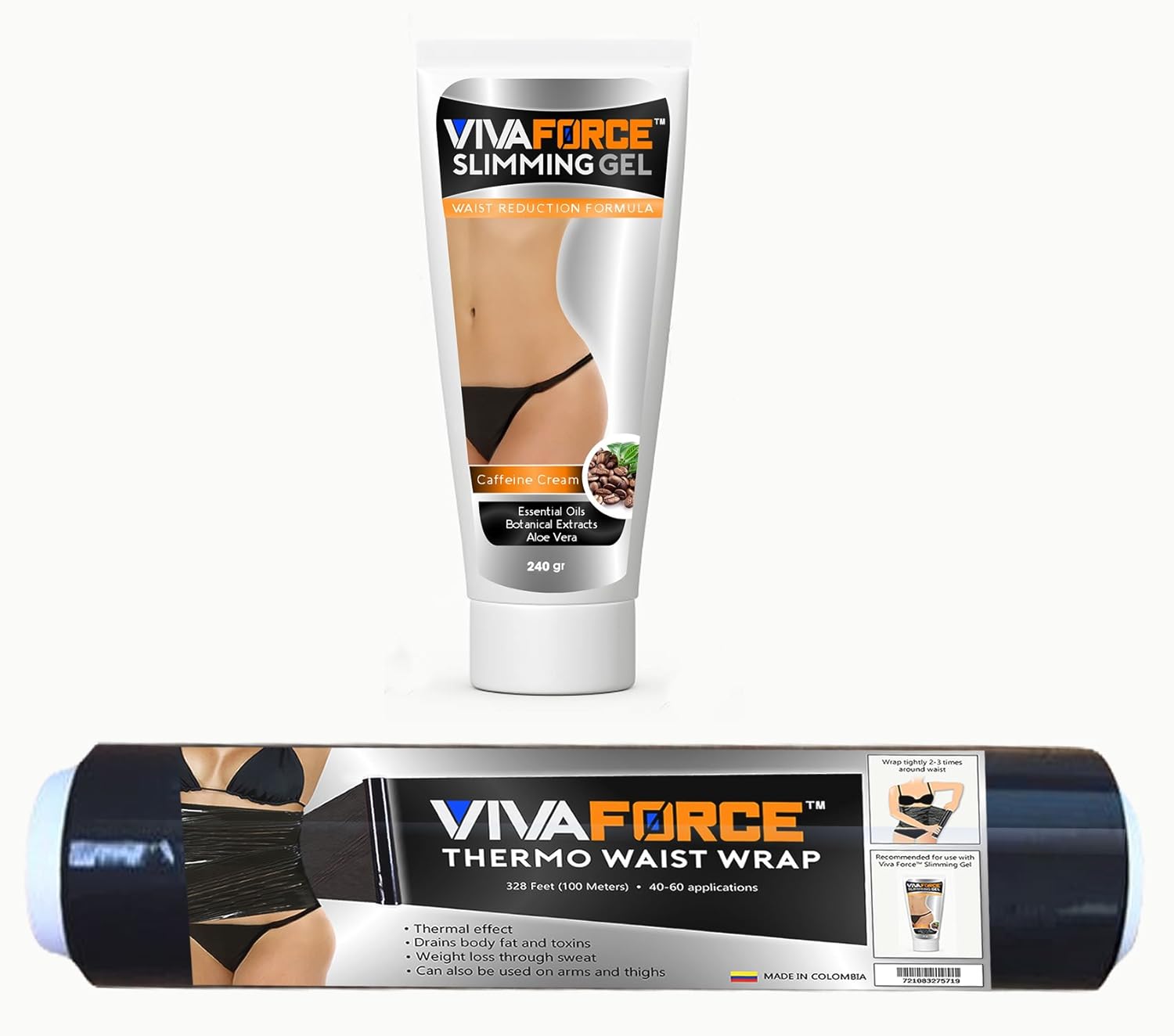 Amazon.com: Viva Force Slimming Gel 240g and Thermal Waist Wrap 100m: Health & Personal Care