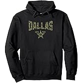 Camo Souvenir USA Star Dallas Texas Pullover Hoodie