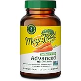 MegaFood Advanced Multivitamin for Women 55+, Womens Multivitamin, Methylated B12, Methyl folate, Choline, Vitamin D3, Biotin, Healthy Aging, Brain & Bone Health, Vegetarian, 120 Tablets (60 Servings)