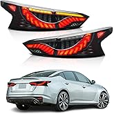 Archaic Tail Lights Compatible with 2019-2024 6th Gen Nissan Altima [S, SR, SV, SL, Platinum],w/3D Animation DRL/Sequential Turn Signal,Pair