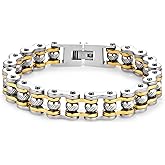 Masculine Bicycle Bike Chain Bracelets for Men Fathers Day Stainless Steel Masculine Biker Bangle Wristband
