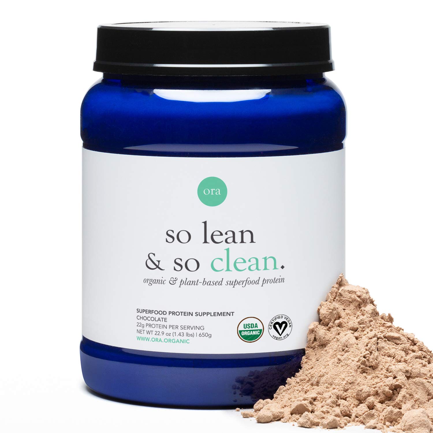 Ora Organic Vegan Protein Powder 22g of Raw, PlantBased, Lowcarb