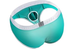 ZONBAILON Men's Briefs Dual Pouch Ice Silk Underwear See Through Thin Breathable Sexy Panties