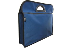 CONGARTENO Double-Layer Oxford Fabric Document Pouch with Zipper Portable File Organizer Tote Bag for Documents