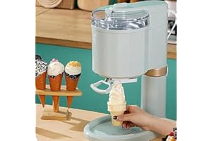 1L Soft Ice Cream Machine for Home, Automatic Mini Ice Cream Maker & Yoghurt Maker, Compact Machine for Bar and Café