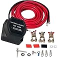 Dual Battery Isolator Kit - 12 Volt 140 Amp Voltage Sensitive Relay - Complete VSR Double Battery Automatic Charger - Fits Trucks, ATV, SUV, UTV Boats and More - Safe, Water and Vibration Resistant